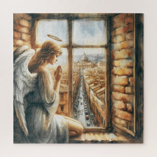 Puzzle Serenidad Angelical: Guardiana de las Calles del C