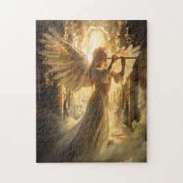 Puzzle Serenidad Celestial Ángel Femenino con Flauta