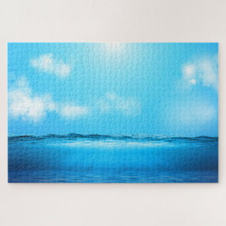 Puzzle Serenidad Costera y Oceánica con Cielo Azul y Nube