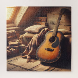 Puzzle Serenidad de guitarra vintage: Un retiro musical r