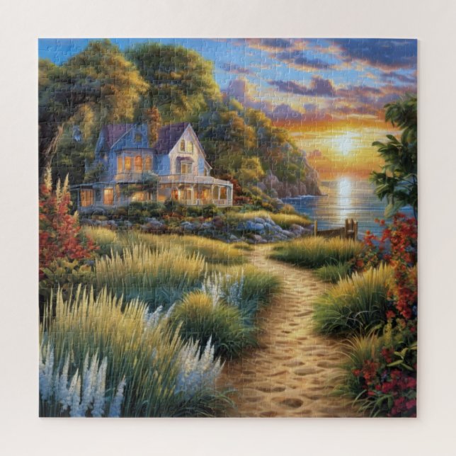 Puzzle Serenidad del Atardecer Costero (Vertical)