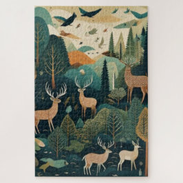 Puzzle Serenidad del Bosque – Una Escena de Fauna y Flora