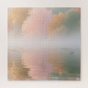 Puzzle Serenidad del Lago en Otoño Brumoso