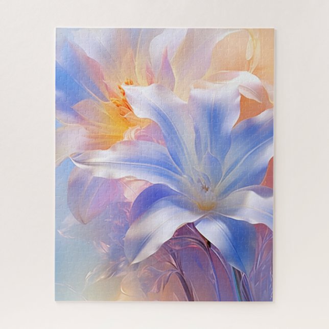 Puzzle Serenidad en el arte floral pastel (Vertical)
