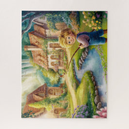 Puzzle Serenidad en la pintura de la aldea