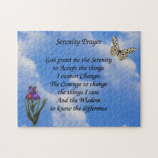 Puzzle Serenity Prayer Butterfly Flower Inspirador