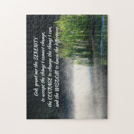 Puzzle Serenity Prayer Cattails In Mist Inspirational