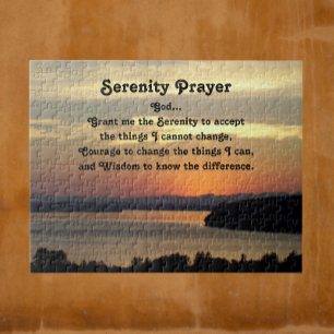 Puzzle Serenity Prayer Naranja Seascape Sunset