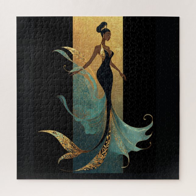 PUZZLE SERIE MERMAID NOIR #1  (Vertical)