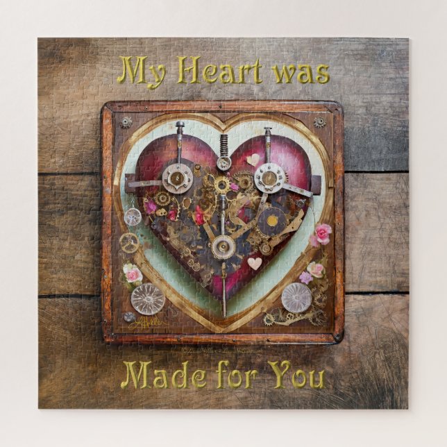 Puzzle Serie Steampunk Corazón Rojo Buff (Vertical)