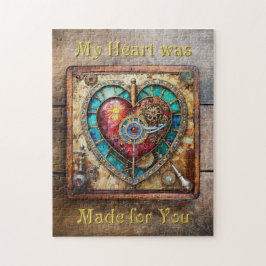 Puzzle Serie Steampunk de Glass Staint Sunflower Heart