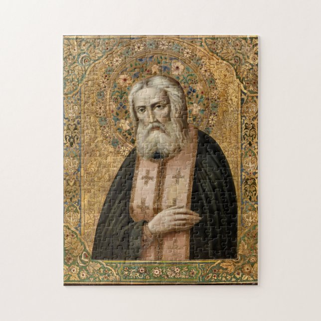 Puzzle Serpahim de Sarov Icono cristiano ortodoxo (Vertical)