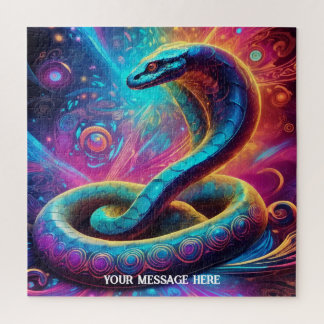 Puzzle Serpiente celestial mística colorida