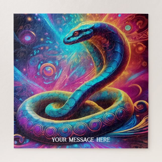 Puzzle Serpiente celestial mística colorida (Vertical)
