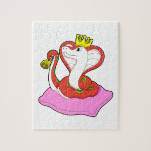 Puzzle Serpiente como rey con corona