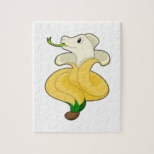 Puzzle Serpiente con banana