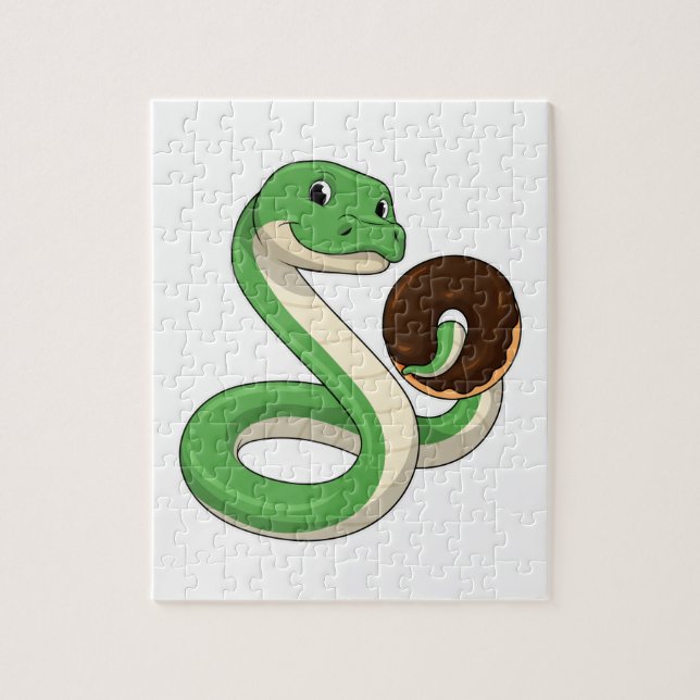 Puzzle Serpiente con donut (Vertical)