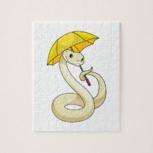 Puzzle Serpiente con paraguas