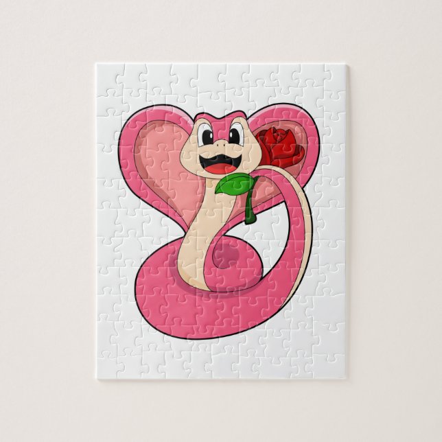 Puzzle Serpiente con Rosa (Vertical)