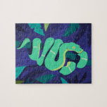 Puzzle Serpiente de esmeralda en una selva moderna<br><div class="desc">Disfruta de un gran rompecabezas con esta serpiente boa esmeralda en la jungla.</div>