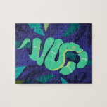 Puzzle Serpiente de esmeralda en una selva moderna<br><div class="desc">Disfruta de un gran rompecabezas con esta serpiente boa esmeralda en la jungla.</div>