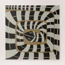 Serpiente de franja de abstracto geométrico dramát