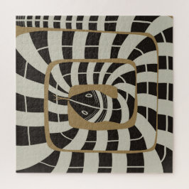 Puzzle Serpiente de franja de abstracto geométrico dramát