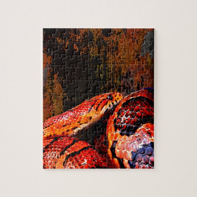 Puzzle Serpiente de maíz del Grunge arrollada (Vertical)