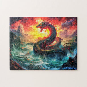 Puzzle serpiente de Midgard en el mar del norte mitología
