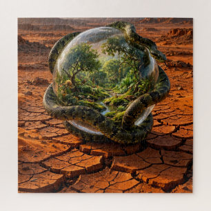 Puzzle Serpiente y el Orbe de Edén Paisaje Onírico Surrea