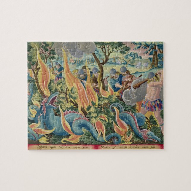 Puzzle Serpientes de cogida en la India usando los clubs (Horizontal)