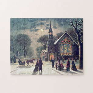 Puzzle Servicio de Nochebuena J Hoover And Son 1878