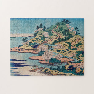 Puzzle Sesshu Ajigawaguchi Tenposan por Katsushika Hokusa