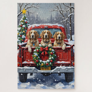 Puzzle Setter Inglés Camión Rojo Navidad Festejo