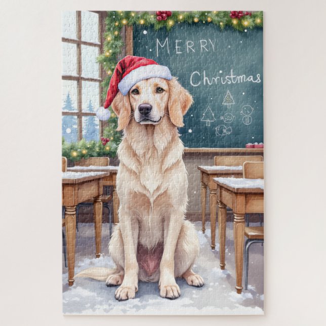 Puzzle Setter Inglés Clase Acogedora Profesor Santa (Vertical)