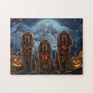 Puzzle Setter Rojo Irlandés Halloween Espeluznante
