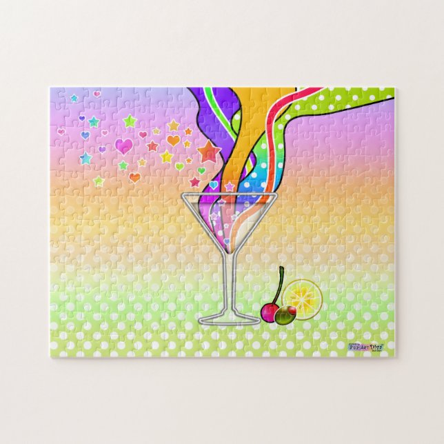 PUZZLE SEXTIES POP ART STYLE MARTINI (Horizontal)