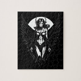 Puzzle Sexy Gothic Winged Chica