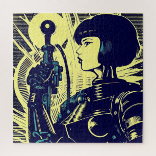 Puzzle SF Anime Héroe - Grabado en madera (3)