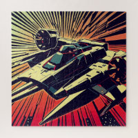 SF Anime Starfighter - Woodcut (1)