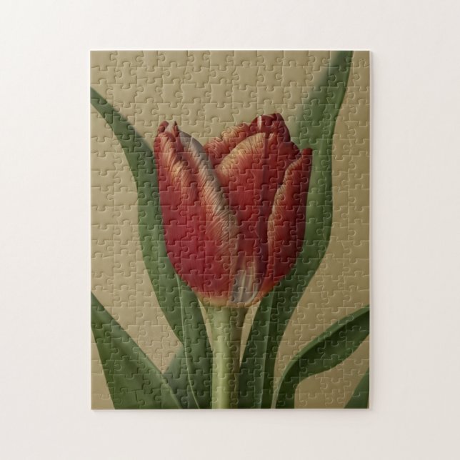 Puzzle Shabby Chic Lovely Red Tulip (Vertical)