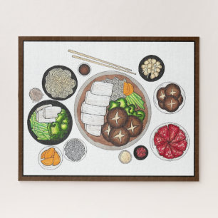 Puzzle Shabu-Shabu Japón Cocina japonesa caliente
