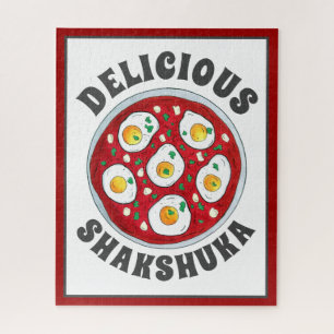 Puzzle Shakshouka Shakshuka Spicy cazó tomates de huevos