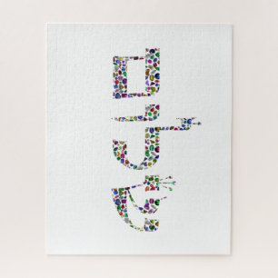 Puzzle Shalom hecho con piedras preciosas en todos los co