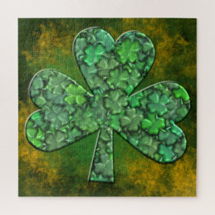 Puzzle Shamrock and Clovers Inside