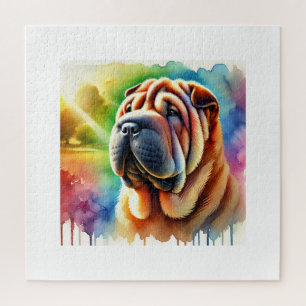 Puzzle Shar Pei Elegance 280824AREF102 - Watercolor