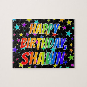 Puzzle "SHAWN" Nombre, Diversión "FELIZ CUMPLEAÑOS"
