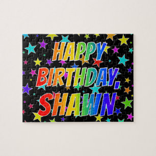 Puzzle "SHAWN" Nombre, Divertido "FELIZ CUMPLEAÑOS"