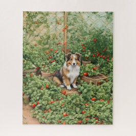 Puzzle Sheltie Tomato Garden Guardian
