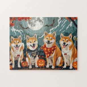 Puzzle Shiba Inu Halloween Espeluznante